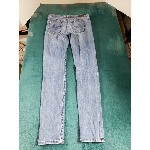 Adriano Goldschmied Jeans Size 27 Womens Blue Mid Rise THE STILT Cigarette USA - Picture 12 of 14